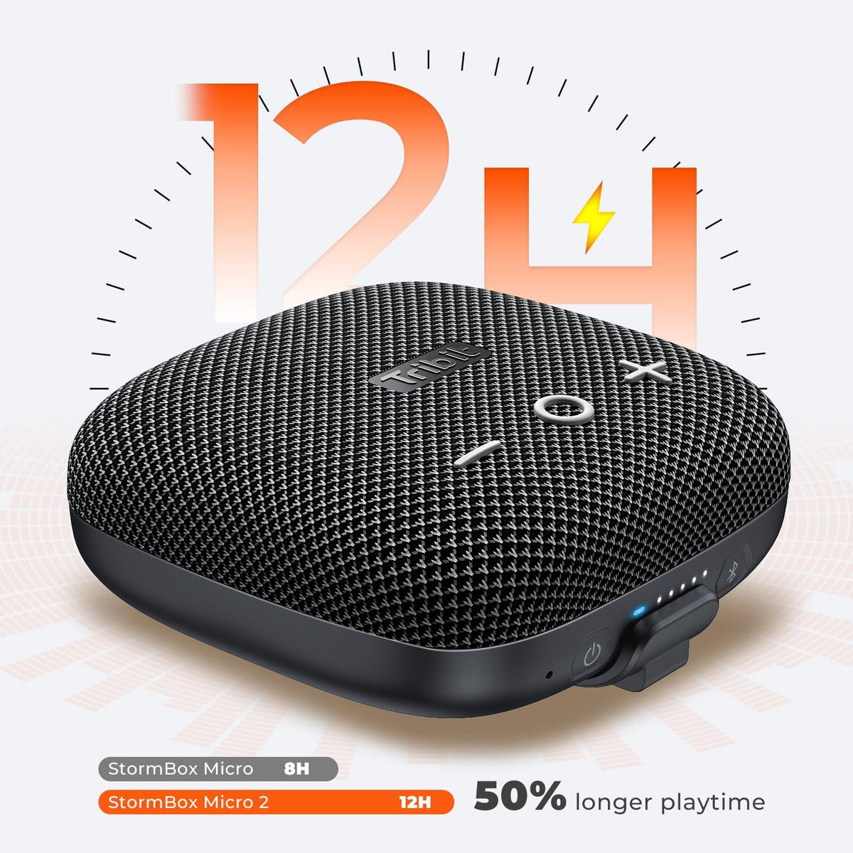 Tribit StormBox Micro 2 Bluetooth Speaker, IP67, XBass, Wireless Pairing