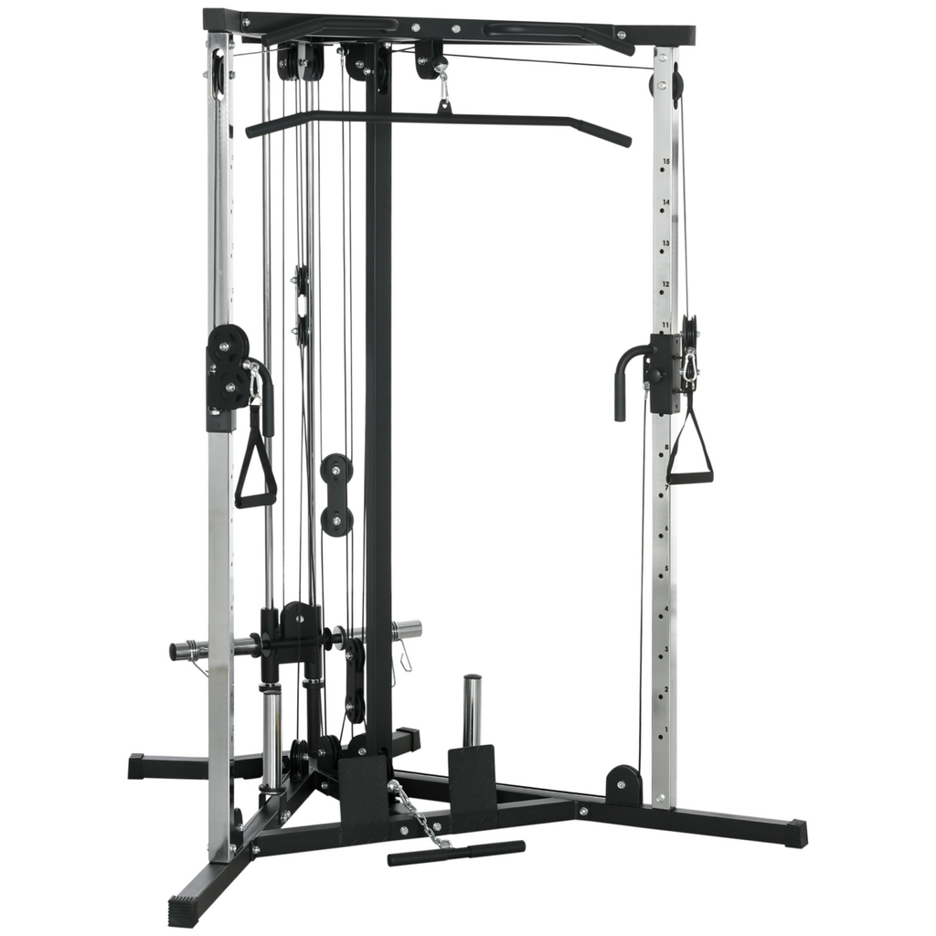 SPORTNOW Home Gym Machine, 15-Position Adjustable Training Workout Station