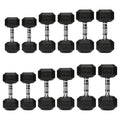 Hex Dumbbells 6 Tier Rack with or without Weights & Bench – Vertical Dumbbell Storage Stand for Home Gym (2.5kg–30kg)