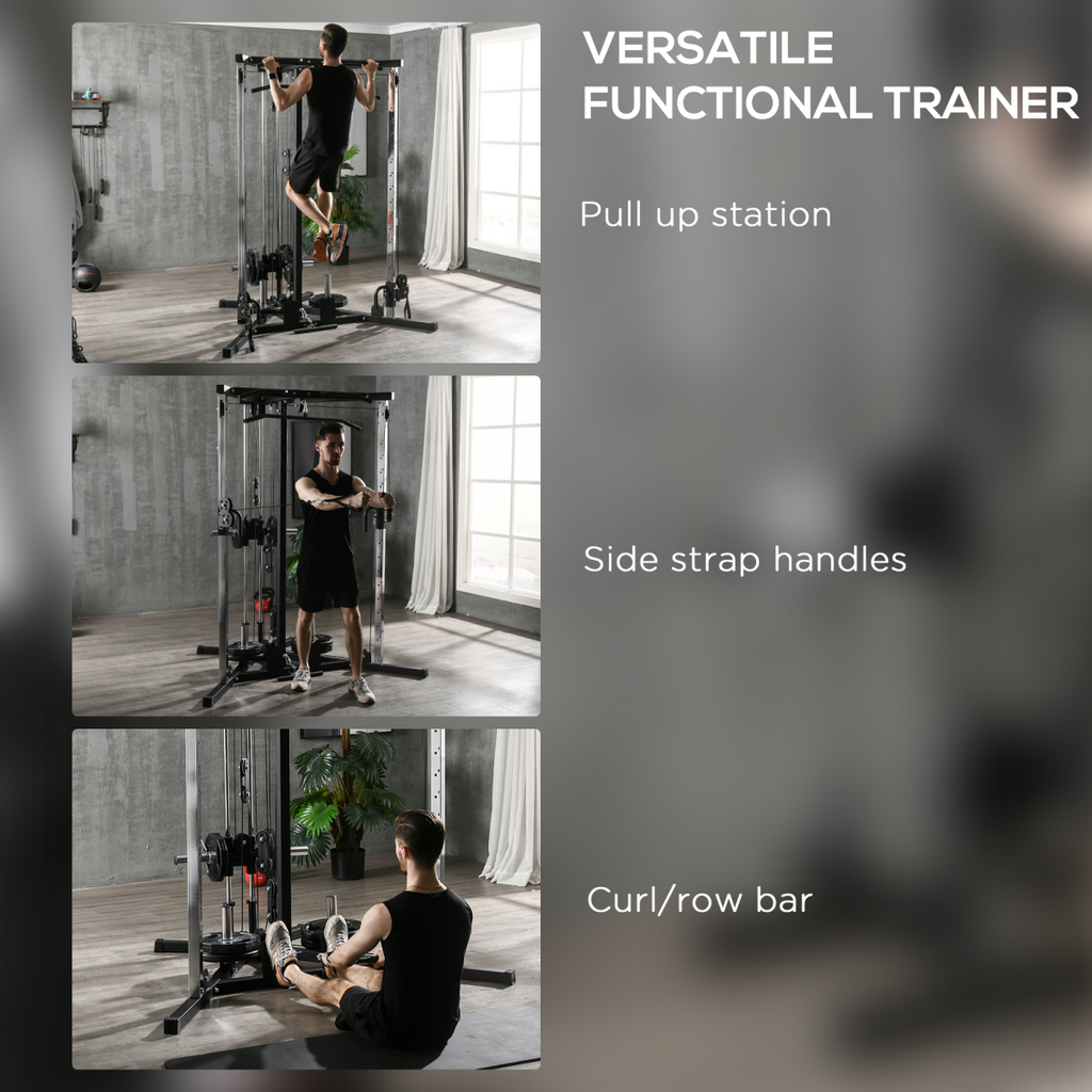 SPORTNOW Home Gym Machine, 15-Position Adjustable Training Workout Station