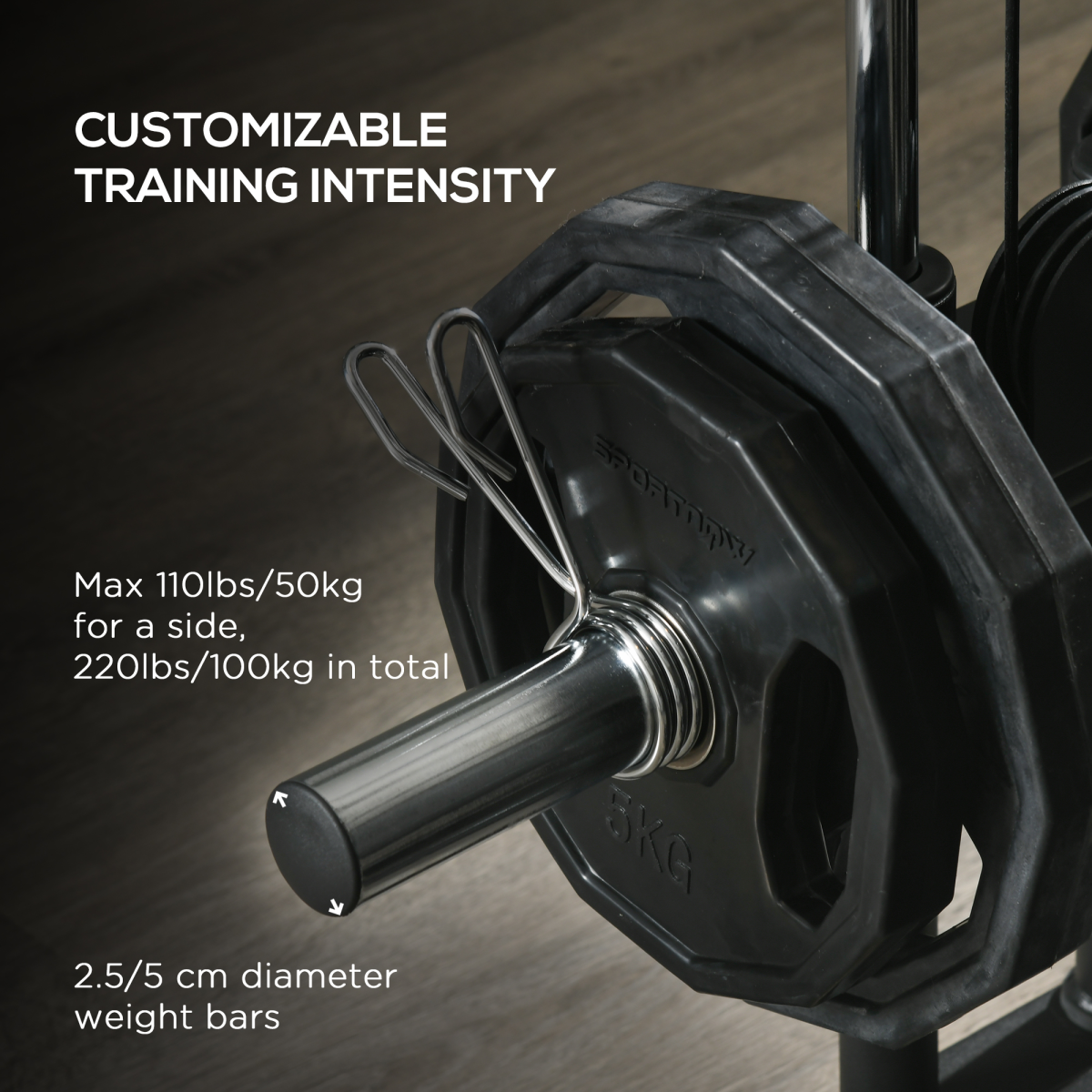 SPORTNOW Home Gym Machine, 15-Position Adjustable Training Workout Station