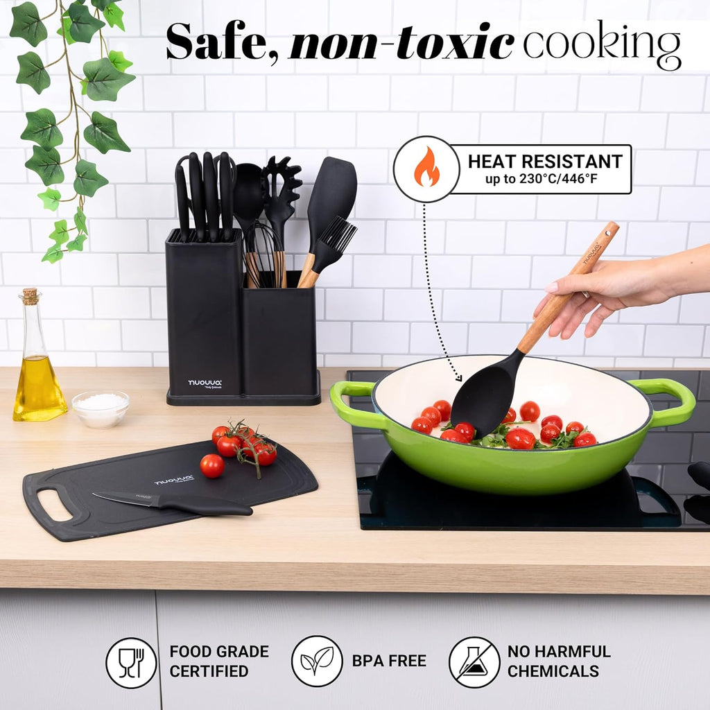 17-Piece Kitchen Utensil & Knife Set