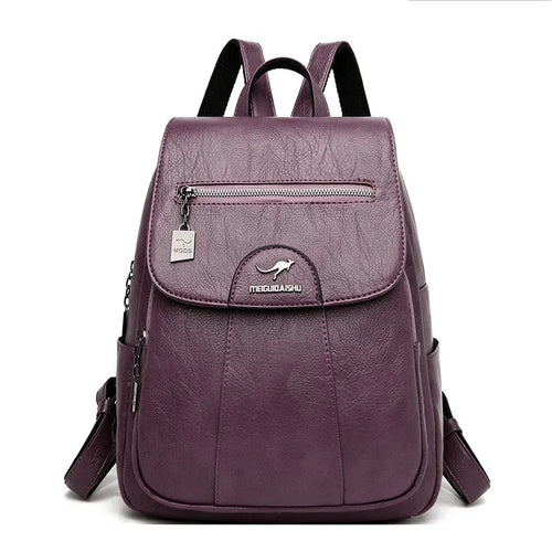 5 Color Women Soft Leather Backpacks Vintage Female Shoulder Bags Sac a Dos Casual Travel Ladies Bagpack Mochilas School Bags