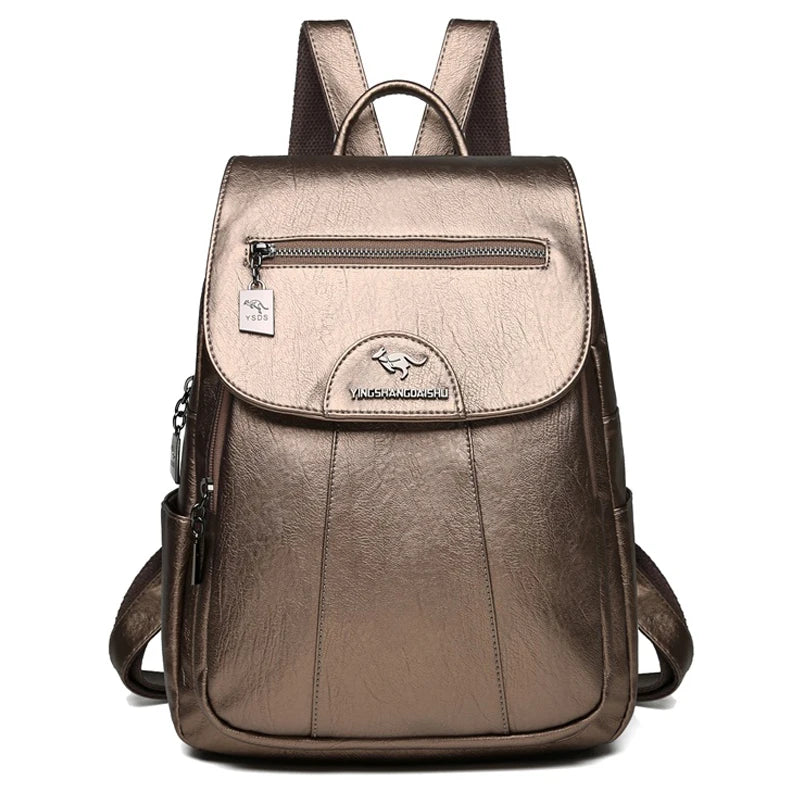 5 Color Women Soft Leather Backpacks Vintage Female Shoulder Bags Sac a Dos Casual Travel Ladies Bagpack Mochilas School Bags