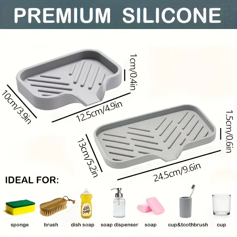 Silicone Sink Splash Mat & Draining Tray