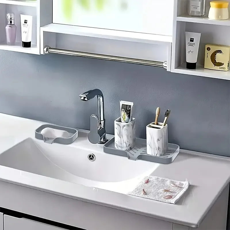 Silicone Sink Splash Mat & Draining Tray
