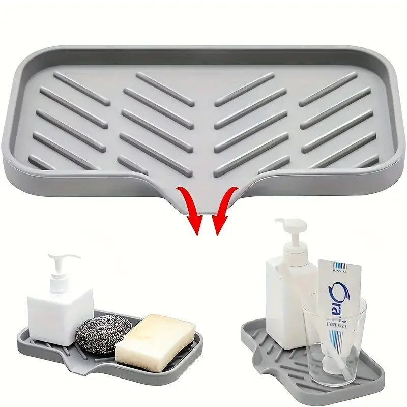 Silicone Sink Splash Mat & Draining Tray