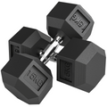 HOMCOM Rubber Hex Dumbbell Portable Hand Weights for Home Gym