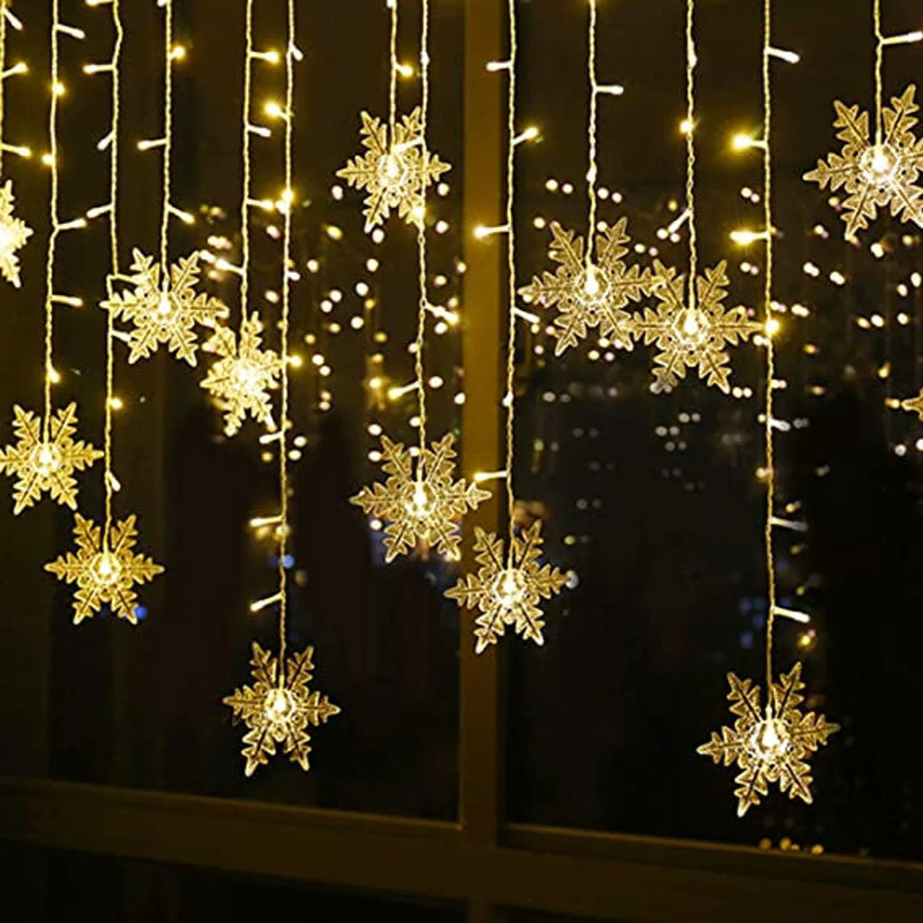 Snowflake Fairy String LED Lights Curtain Window Xmas Christmas Party Wedding Decor
